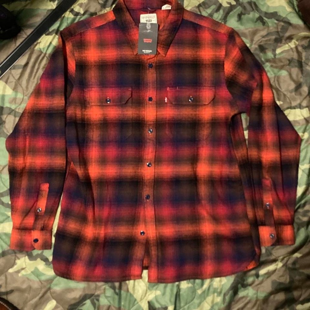 NWT Levi's The Worker relaxed fit flannel soft brushed cotton mens M/22